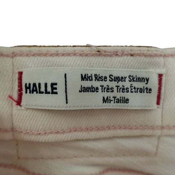 True Religion Distressed Light Pink Skinny Jeans 28 - Picture 13 of 15